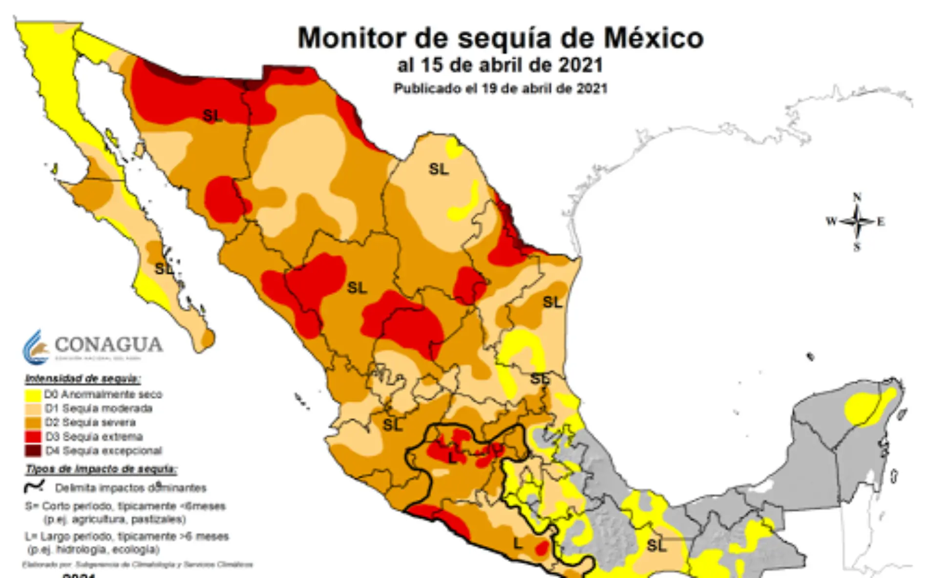 Conagua sequía en Durango 